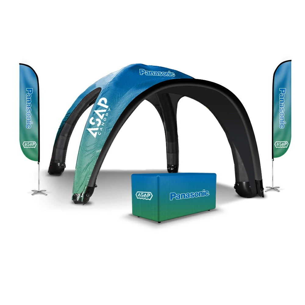 20 X 20 Inflatable Event Tent+table cover+2flags+1awning