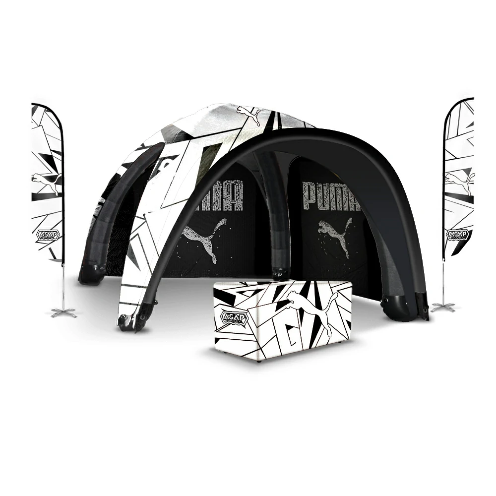 20 X 20 Inflatable Event Tent+table cover+2flags+1awning+2wall