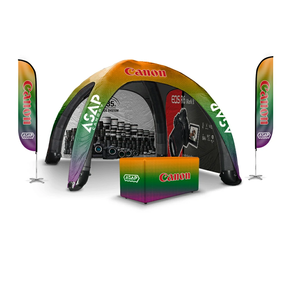 20 X 20 Inflatable Event Tent+table cover+2flags+2wall